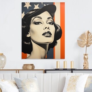 Designart "Great American Nude Pop Art" Pop Art Metal Wall Art Print